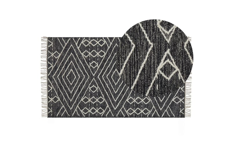 Khenifra Bomullsmatta 80x150 cm - Svart/Vit - Textil & mattor - Matta - Modern matta - Bomullsmatta