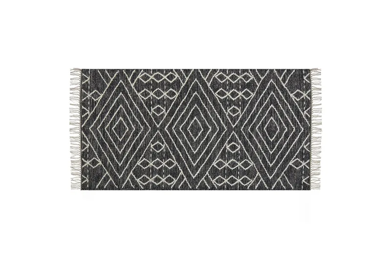 Khenifra Bomullsmatta 80x150 cm - Svart/Vit - Textil & mattor - Matta - Modern matta - Bomullsmatta