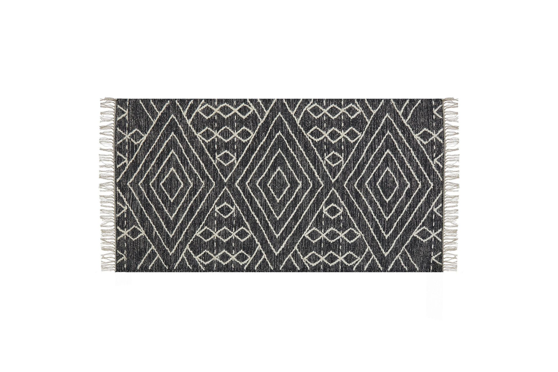 Khenifra Bomullsmatta 80x150 cm - Svart/Vit