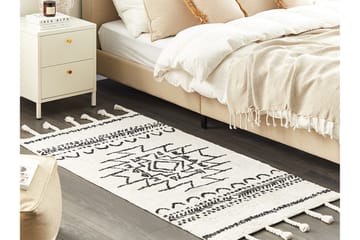 Khouribga Bomullsmatta 80x150 cm - Svart/Vit - Textil & mattor - Matta - Modern matta - Bomullsmatta