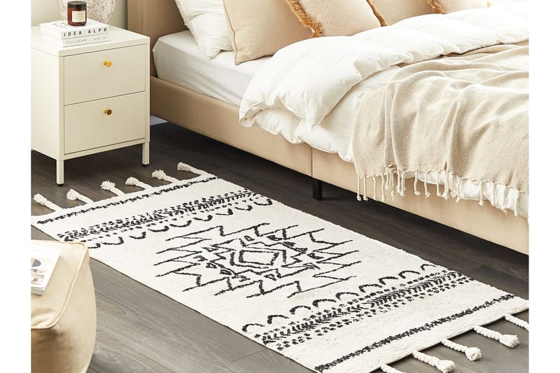 Khouribga Bomullsmatta 80x150 cm - Svart/Vit - Textil & mattor - Matta - Modern matta - Bomullsmatta