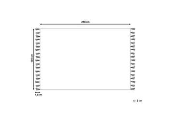 Kirsehir Bomullsmatta 160x230 cm - Röd - Textil & mattor - Matta - Modern matta - Bomullsmatta