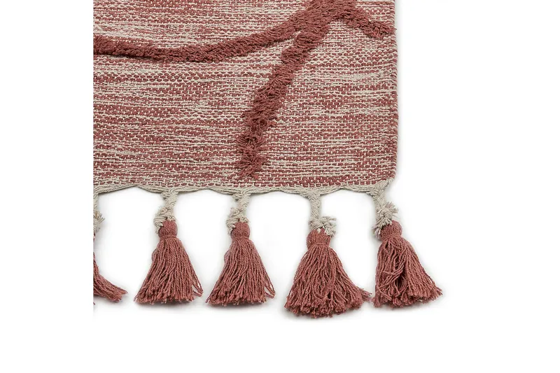 Kirsehir Bomullsmatta 160x230 cm - Röd - Textil & mattor - Matta - Modern matta - Bomullsmatta