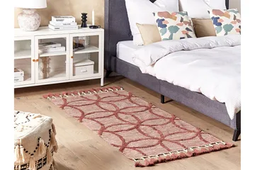 Kirsehir Bomullsmatta 80x150 cm - Röd - Textil & mattor - Matta - Modern matta - Bomullsmatta