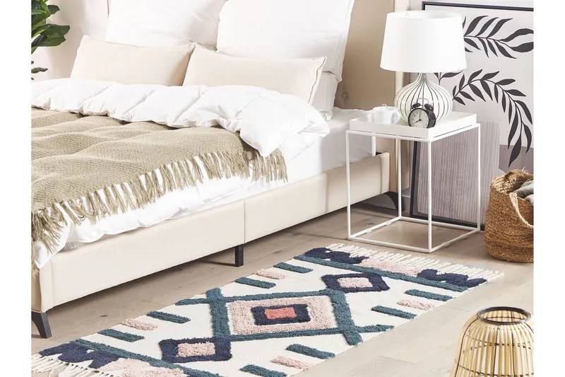 Kozlu Ryamatta 80x150 cm - Blå - Textil & mattor - Matta - Modern matta - Bomullsmatta