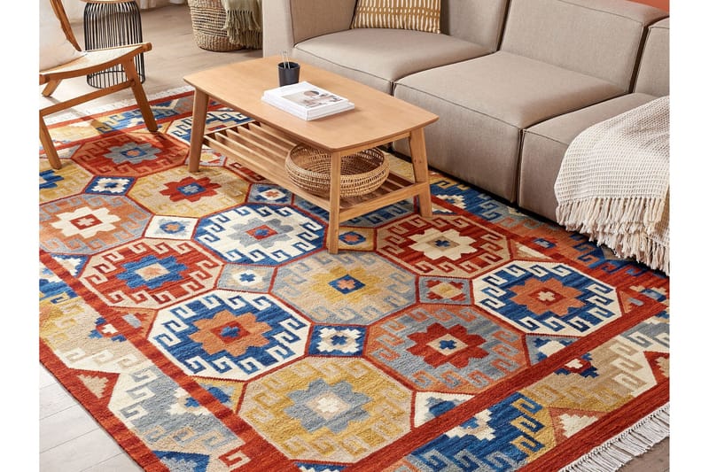 Lusarat Ullmatta 200x300 cm - Röd - Textil & mattor - Matta - Modern matta - Ullmatta