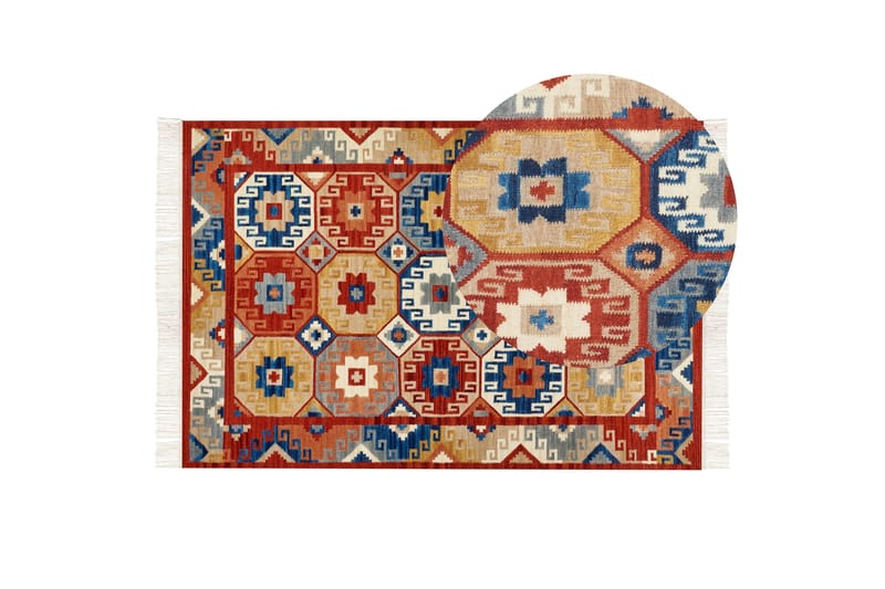 Lusarat Ullmatta 200x300 cm - Röd - Textil & mattor - Matta - Modern matta - Ullmatta