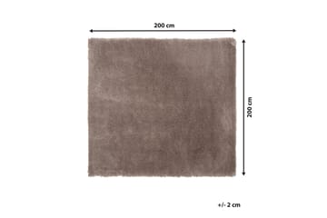 Lyme Matta Lång Lugg 200x200 cm - Ljusbrun - Textil & mattor - Matta - Modern matta - Ryamatta