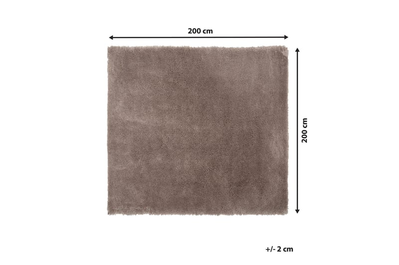 Lyme Matta Lång Lugg 200x200 cm - Ljusbrun - Textil & mattor - Matta - Modern matta - Ryamatta