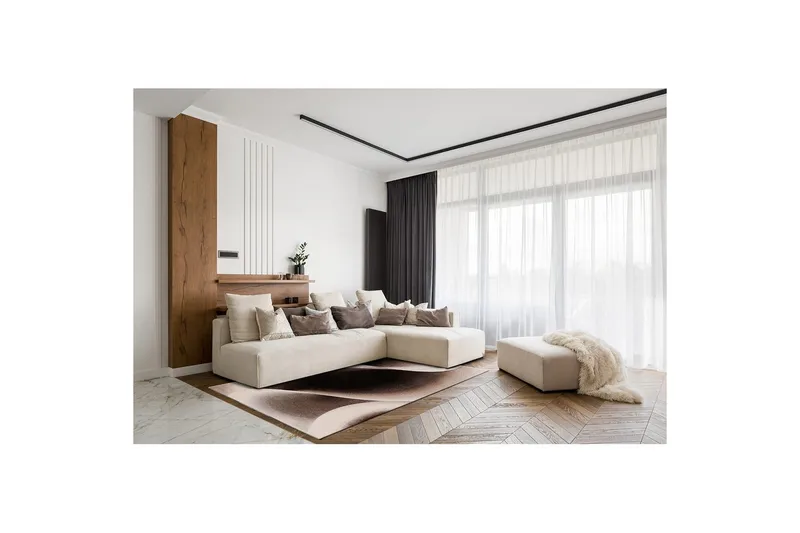 Maskinvävd Matta Brilliance Modern - 160x230 cm, Mocca - Textil & mattor - Matta - Modern matta - Wiltonmatta