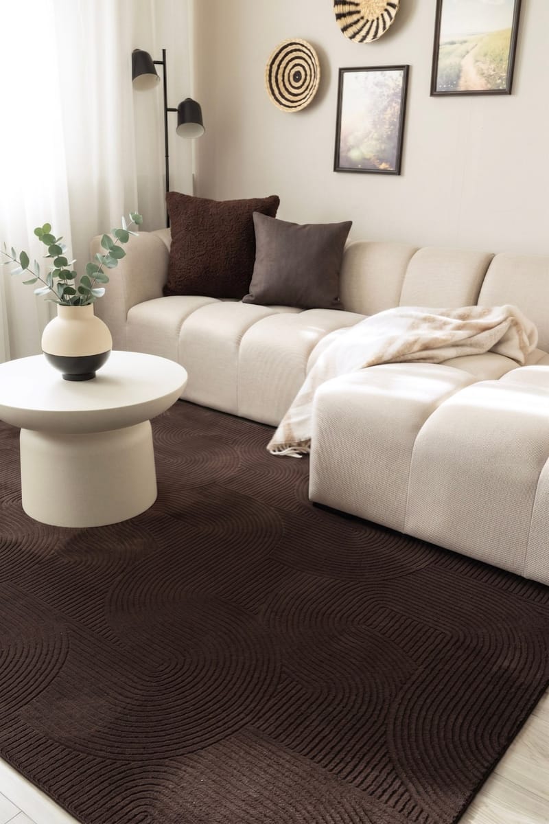 Maskinvävd Matta Castello Art 160x230 cm - Choklad - Textil & mattor - Matta - Modern matta - Wiltonmatta