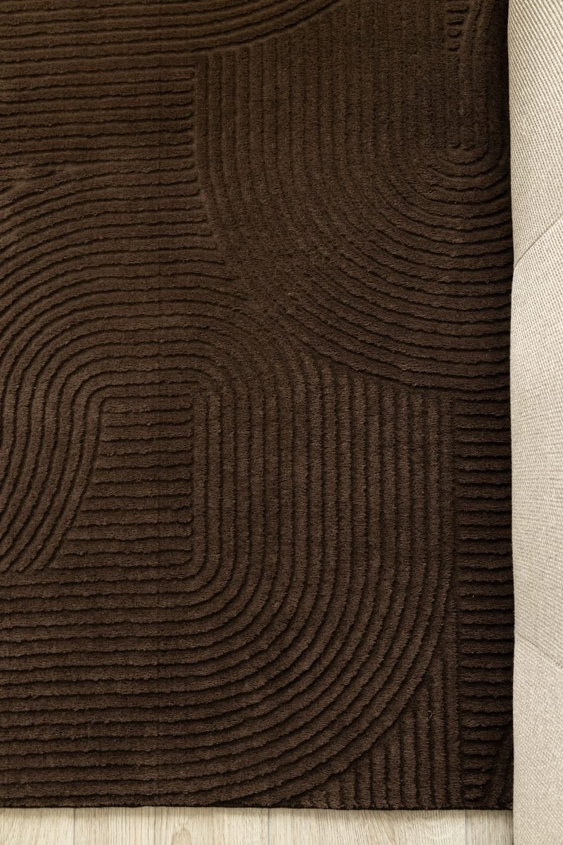 Maskinvävd Matta Castello Art gång 80x150 cm - Choklad - Textil & mattor - Matta - Modern matta - Gångmatta