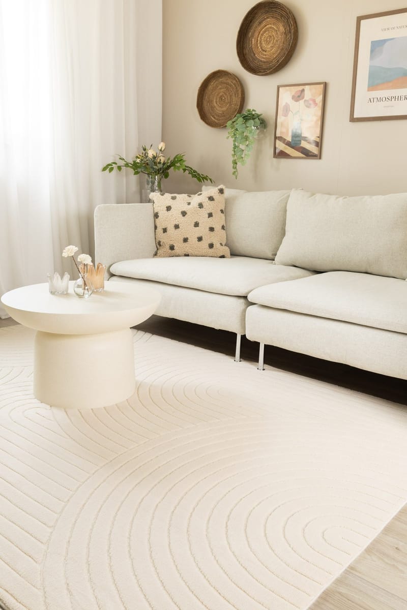 Maskinvävd Matta Cozy Zen 155x230 cm - Natur - Textil & mattor - Matta - Modern matta - Wiltonmatta
