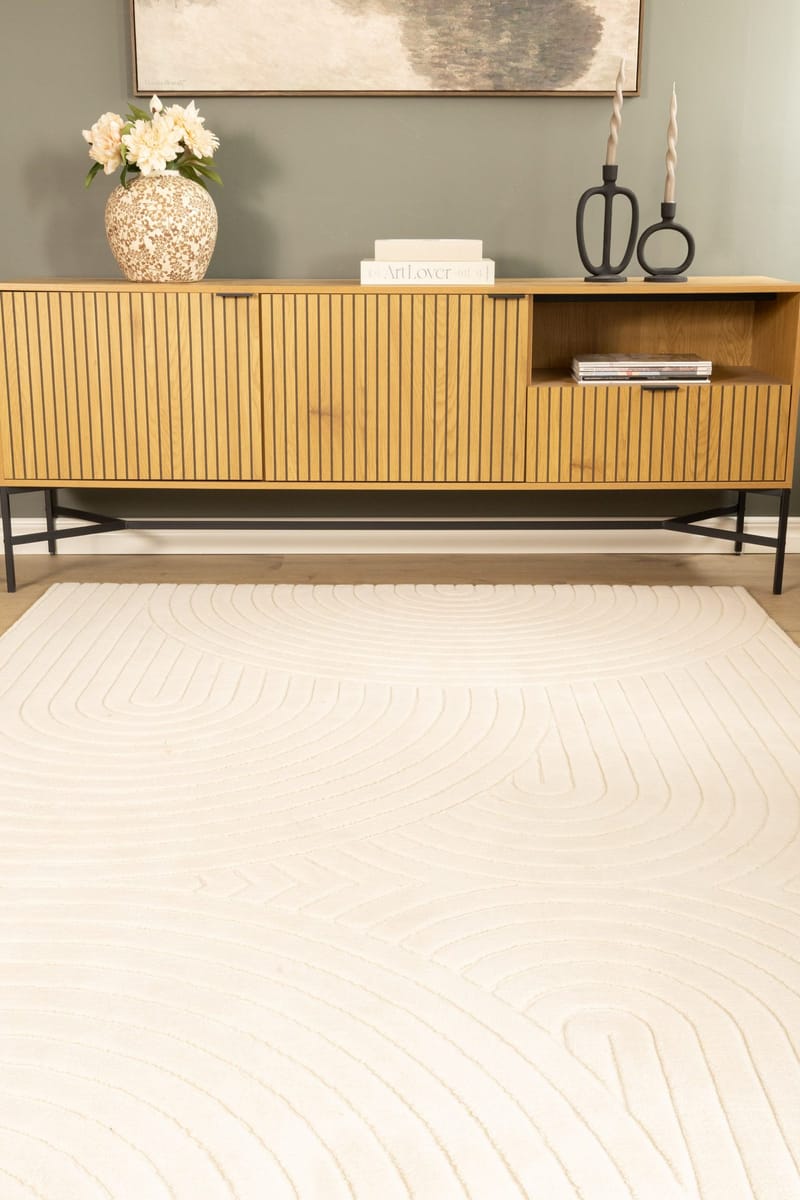 Maskinvävd Matta Cozy Zen 155x230 cm - Natur - Textil & mattor - Matta - Modern matta - Wiltonmatta