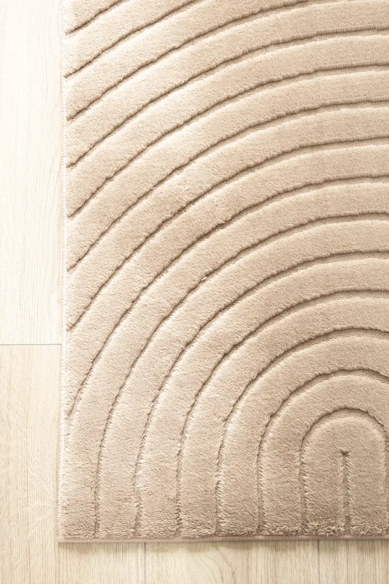 Maskinvävd Matta Cozy Zen 155x230 cm - Taupe - Textil & mattor - Matta - Modern matta - Friezematta