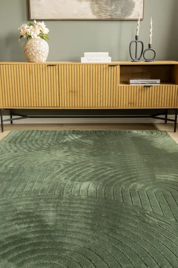 Maskinvävd Matta Cozy Zen 200x290 cm - Smaragdgrön - Textil & mattor - Matta - Modern matta - Wiltonmatta