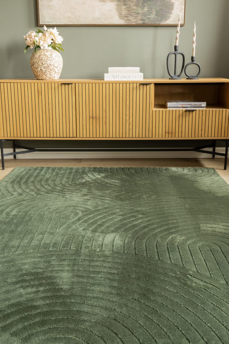 Maskinvävd Matta Cozy Zen 200x290 cm - Smaragdgrön - Textil & mattor - Matta - Modern matta - Wiltonmatta