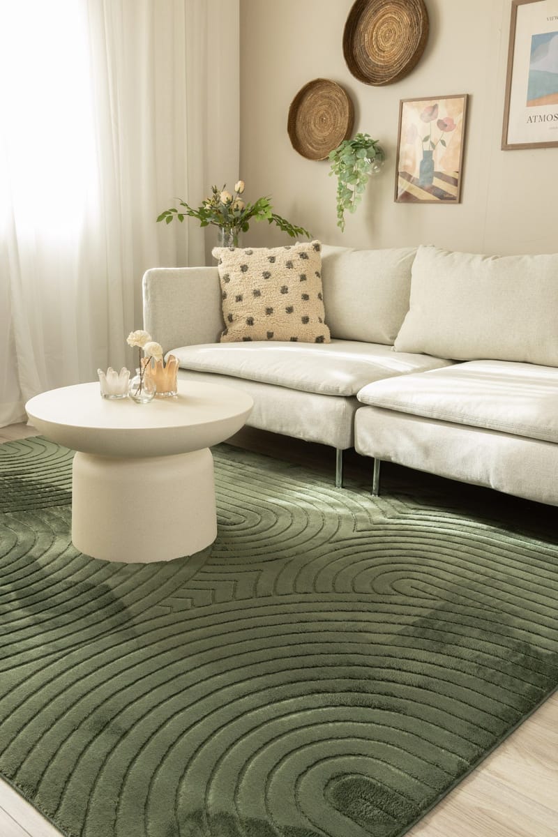 Maskinvävd Matta Cozy Zen 200x290 cm - Smaragdgrön - Textil & mattor - Matta - Modern matta - Wiltonmatta