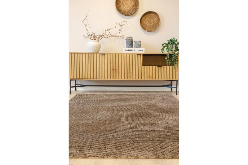 Maskinvävd Matta Genova Harmony - 160x230 cm, Mocca - Textil & mattor - Matta - Modern matta - Friezematta