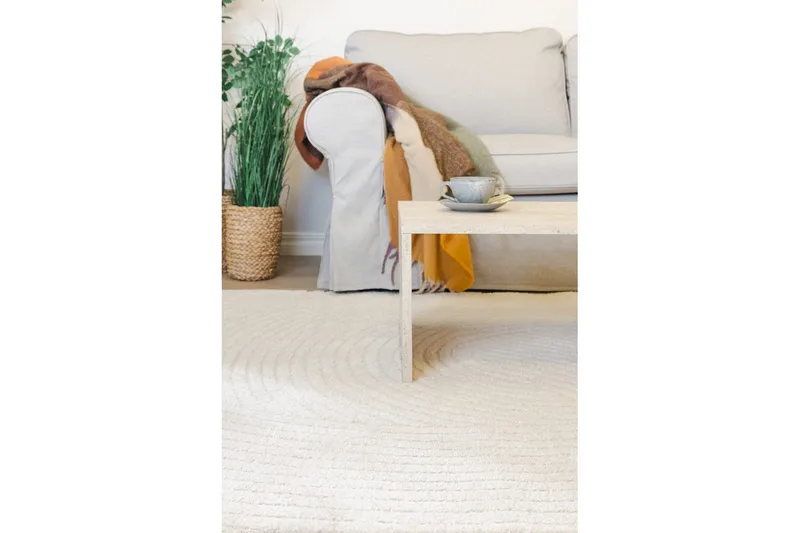 Maskinvävd Matta Genova Harmony - 200x290 cm, Vit - Textil & mattor - Matta - Modern matta - Friezematta