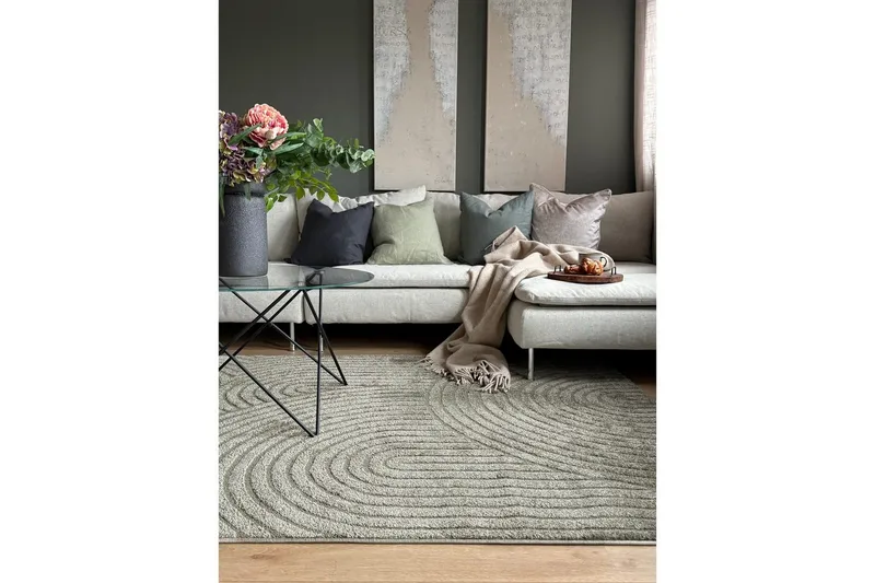 Maskinvävd Matta Genova Zen - 160x230 cm, Grön - Textil & mattor - Matta - Modern matta - Wiltonmatta