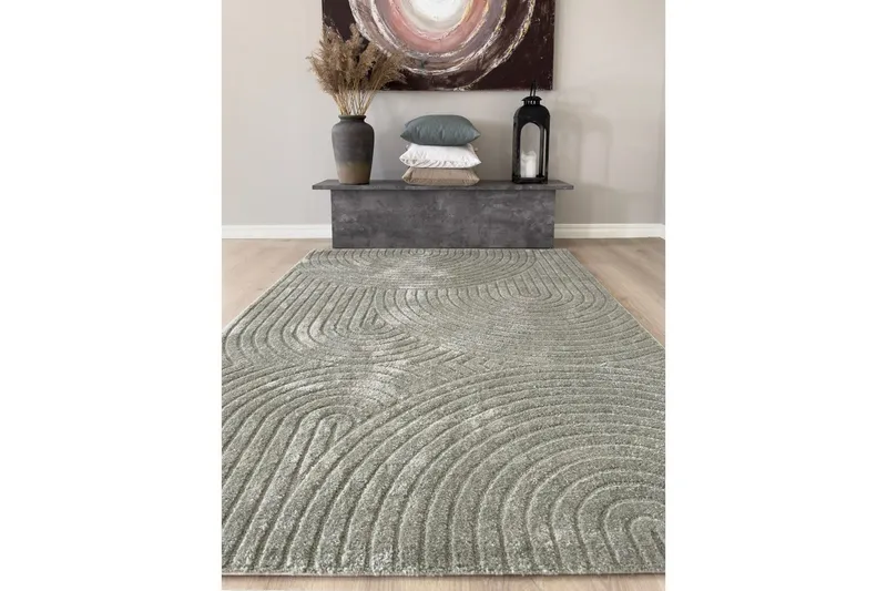 Maskinvävd Matta Genova Zen - 280x380 cm, Grön - Textil & mattor - Matta - Modern matta - Friezematta