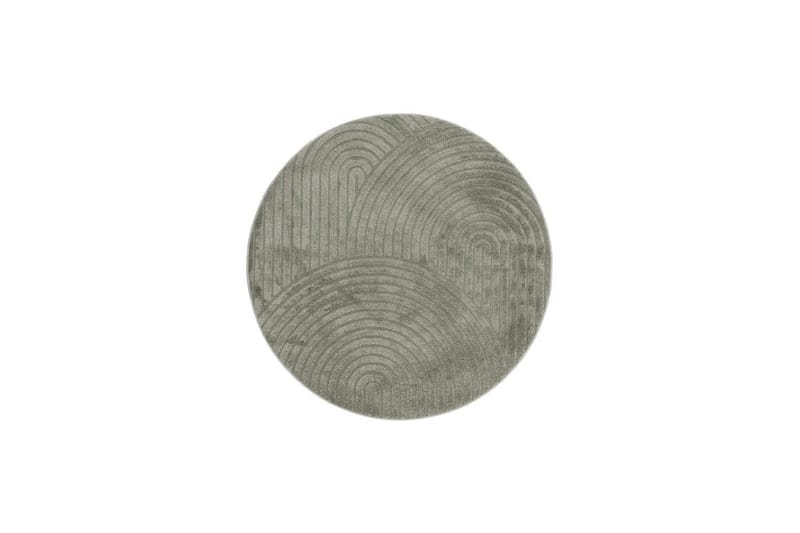 Maskinvävd Matta Genova Zen Rund - 120x120 cm, Grön - Textil & mattor - Matta - Modern matta - Friezematta