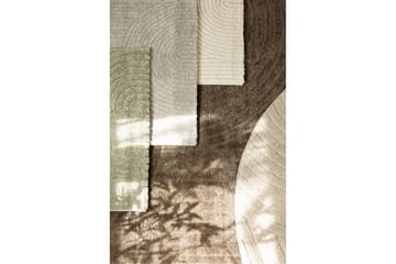 Maskinvävd Matta Genova Zen Rund - 160x160 cm, Mocca - Textil & mattor - Matta - Modern matta - Friezematta