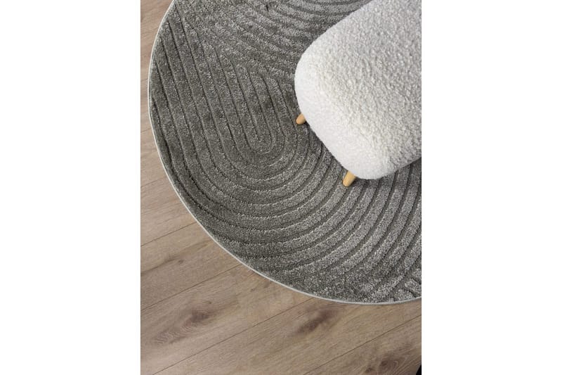 Maskinvävd Matta Genova Zen Rund - 200x200 cm, Grön - Textil & mattor - Matta - Modern matta - Friezematta