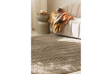 Maskinvävd Matta Genova Zen Rund - 200x200 cm, Mocca - Textil & mattor - Matta - Modern matta - Friezematta