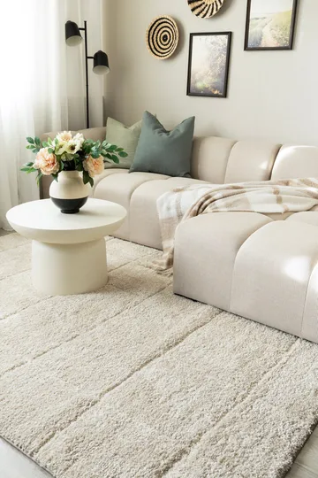 Maskinvävd Matta Montana Square 140x200 cm - linne - Textil & mattor - Matta - Modern matta - Wiltonmatta