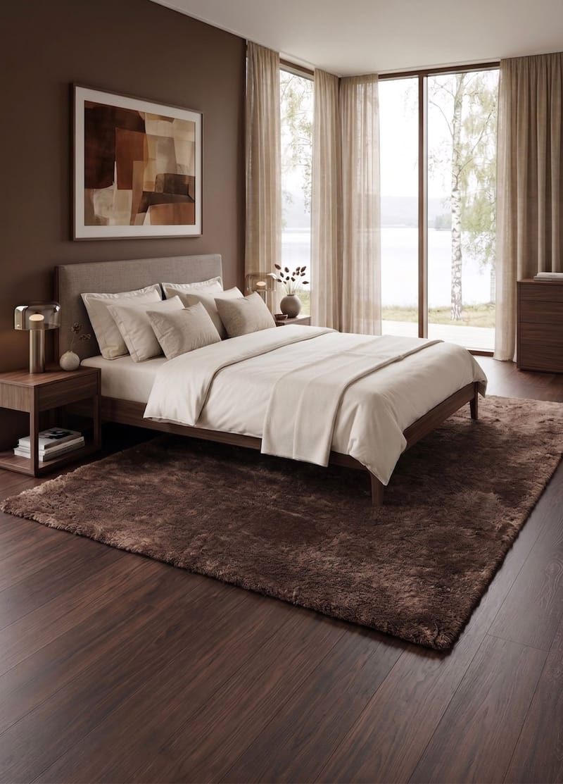 Maskinvävd Matta Novelle 200x290 cm - Choklad - Textil & mattor - Matta - Modern matta - Ryamatta