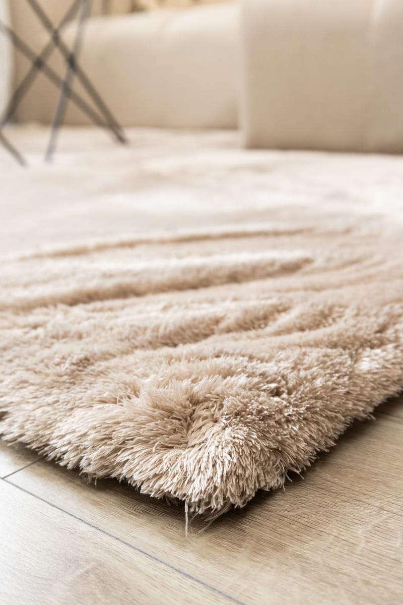 Maskinvävd Matta Novelle Kravdratisk 240x240 cm - Linne - Textil & mattor - Matta - Modern matta - Ryamatta