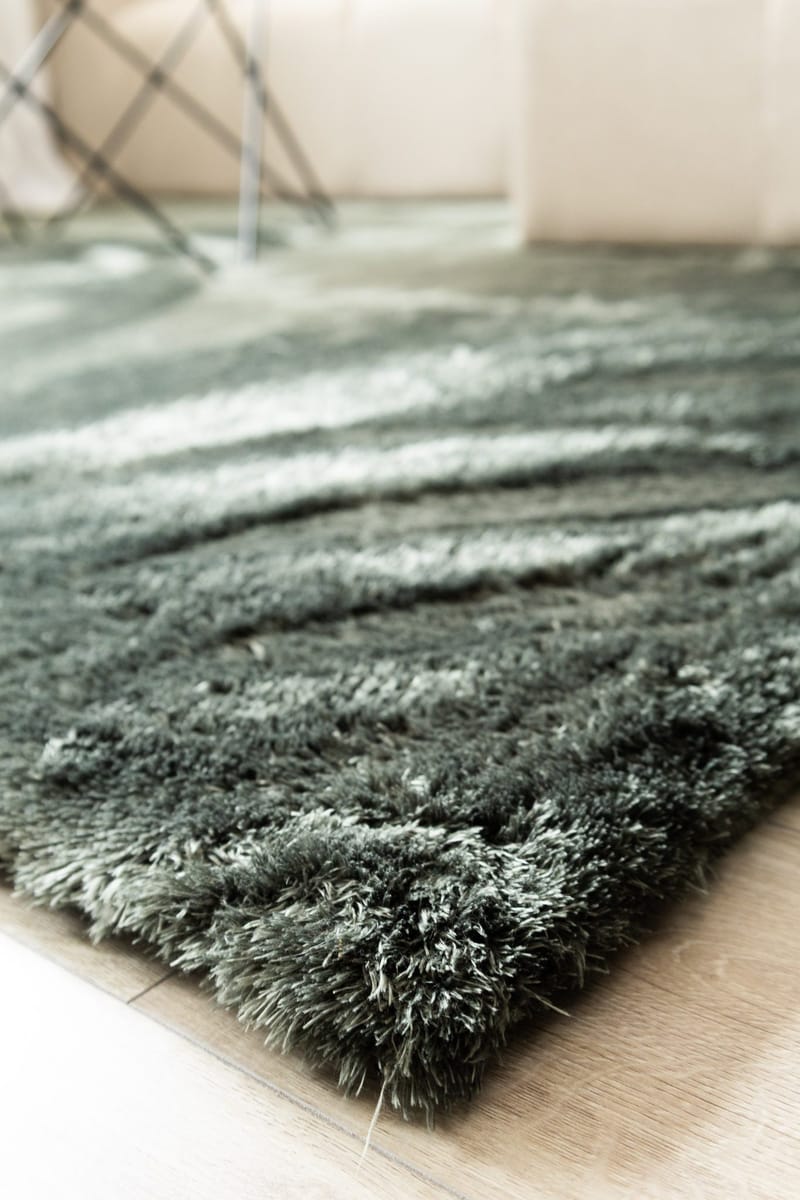 Maskinvävd Matta Novelle Kravdratisk 240x240 cm - Sammetsgrön - Textil & mattor - Matta - Modern matta - Ryamatta