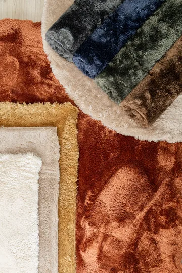 Maskinvävd Matta Novelle Rund 120 cm - Gul - Textil & mattor - Matta - Modern matta - Ryamatta