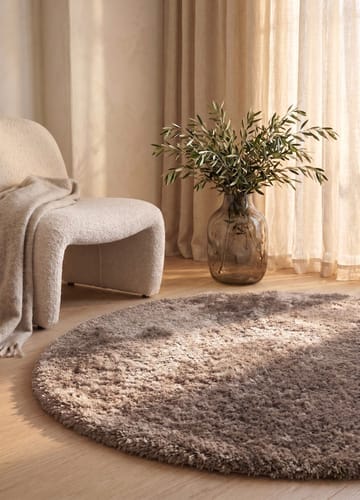 Maskinvävd Matta Novelle Rund 160 cm - Grå - Textil & mattor - Matta - Modern matta - Ryamatta