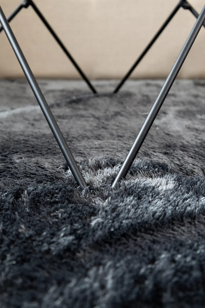 Maskinvävd Matta Novelle Rund 160 cm - Grafit - Textil & mattor - Matta - Modern matta - Ryamatta