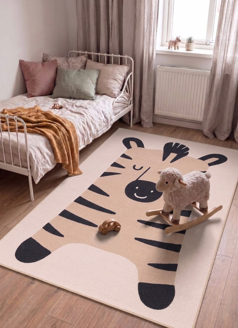 Maskinvävd Matta Play Zebra 120x160 cm - Linne - Textil & mattor - Matta - Modern matta - Wiltonmatta