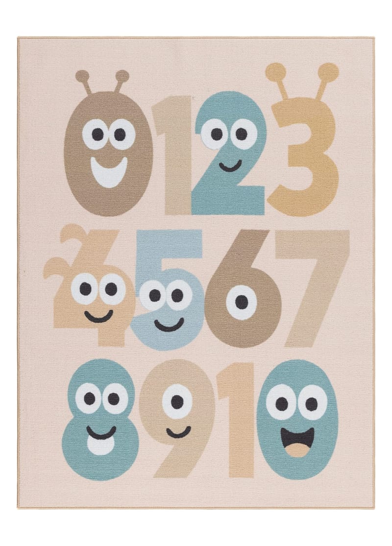 Maskinvävd Matta Play Numbers 140x200 cm, Linne
