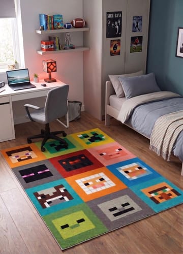 Maskinvävd Matta Play Mining 120x160 cm - Multi - Textil & mattor - Matta - Modern matta - Wiltonmatta