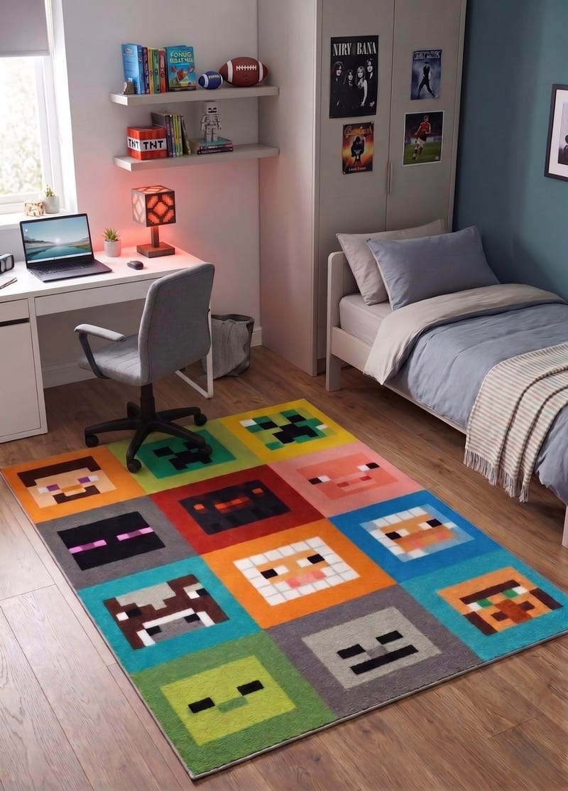 Maskinvävd Matta Play Mining 120x160 cm - Multi - Textil & mattor - Matta - Modern matta - Wiltonmatta