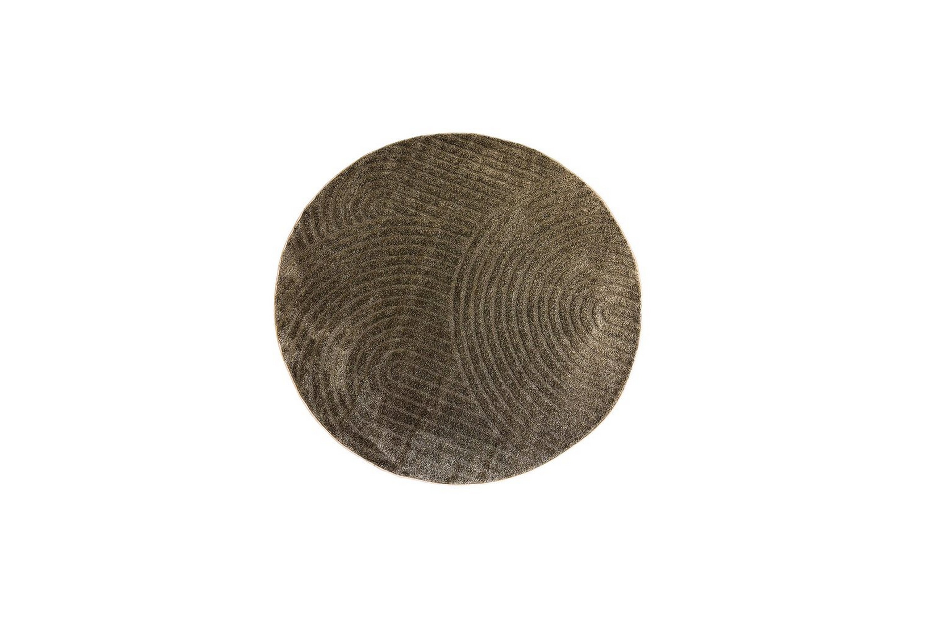maskinvävd matta genova zen rund - 160x160 cm, mocca