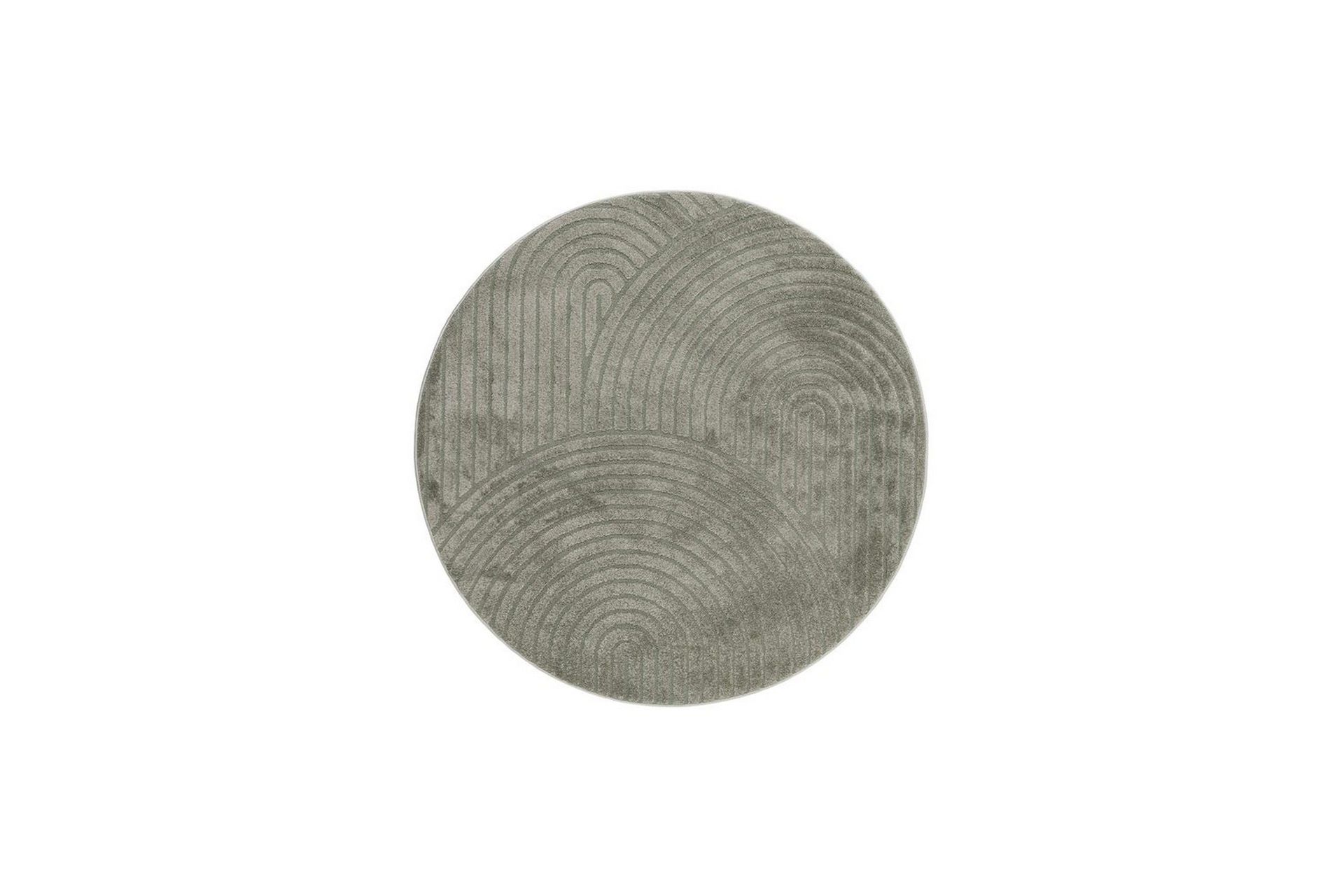 Maskinv&auml;vd Matta Genova Zen Rund - 200x200 cm, Gr&ouml;n