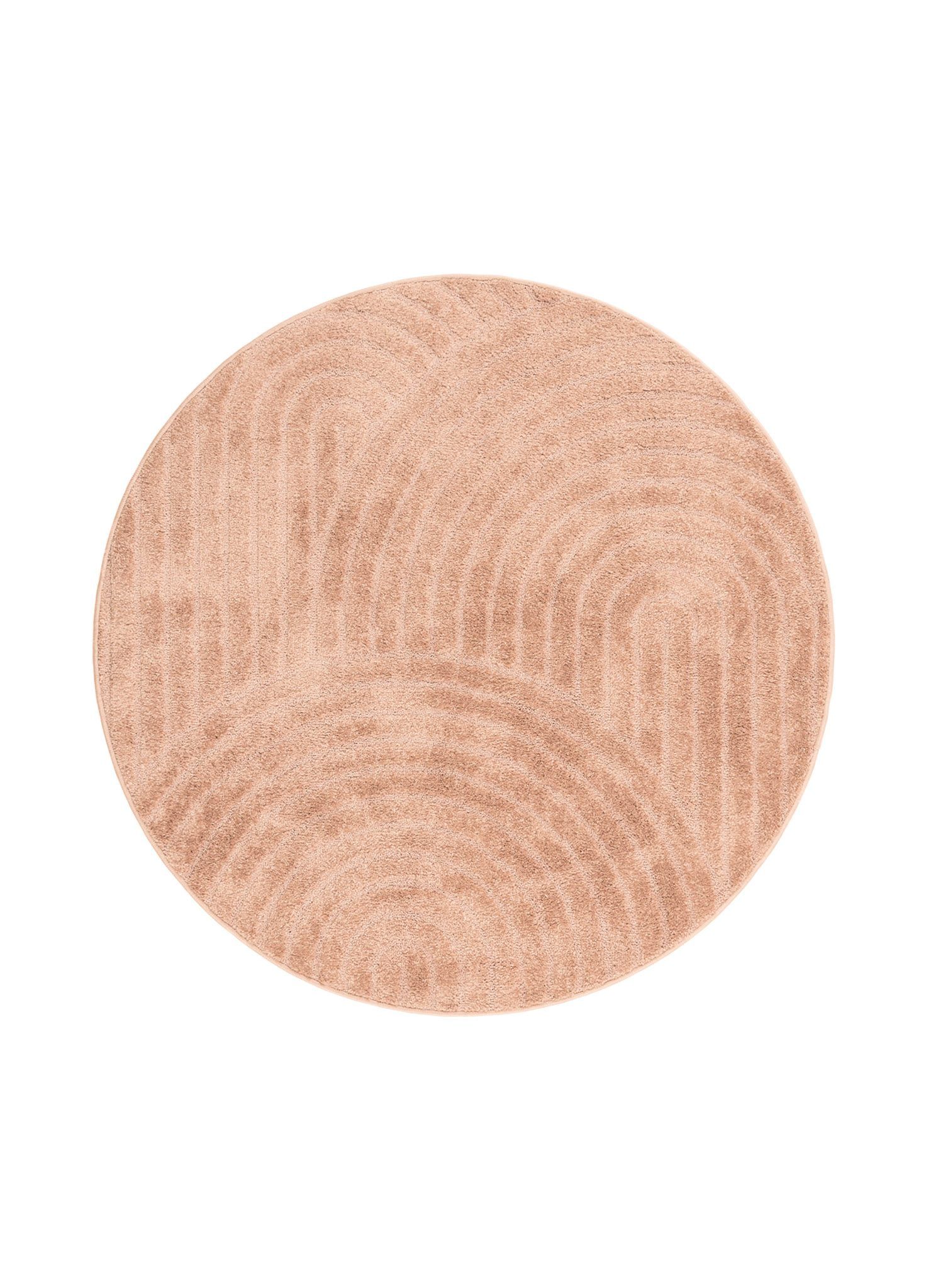 Maskinvävd Matta Genova Zen Rund 240 cm - Peach