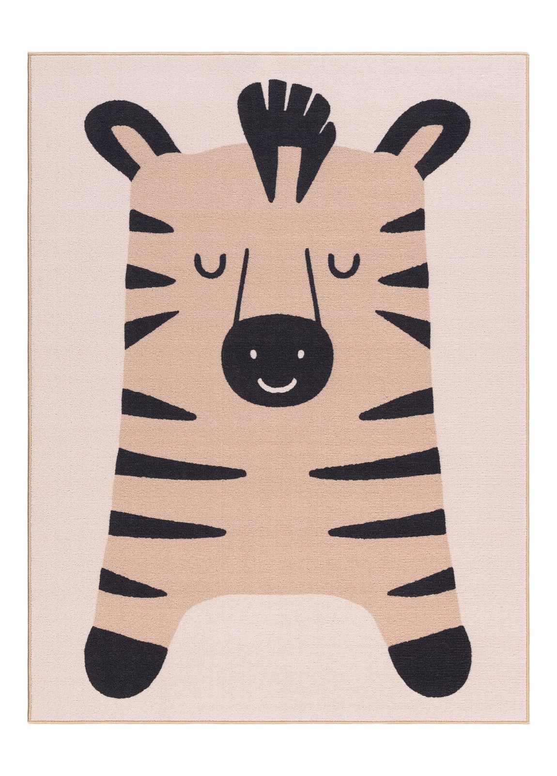 Maskinvävd Matta Play Zebra 140x200 cm - Linne