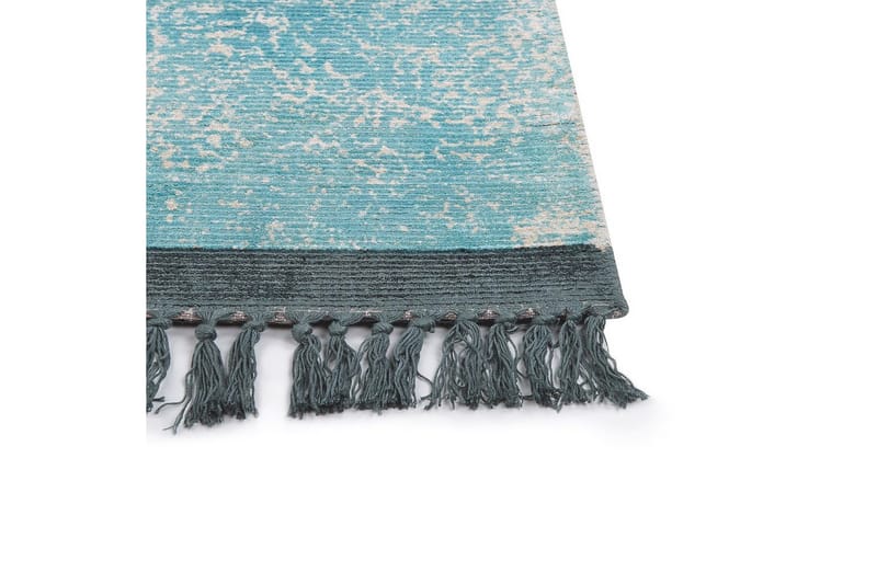 Matta Akarsu - Blå, beige, 140x200 cm - Textil & mattor - Matta - Modern matta - Viskosmatta & konstsilkesmatta