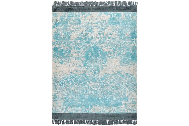 Matta Akarsu - Blå, beige, 140x200 cm - Textil & mattor - Matta - Modern matta - Viskosmatta & konstsilkesmatta