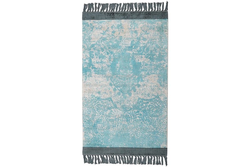 Matta Akarsu - Blå, beige, 80x150 cm - Textil & mattor - Matta - Modern matta - Viskosmatta & konstsilkesmatta