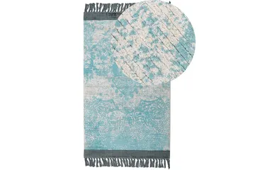 Matta Akarsu - Blå, beige, 80x150 cm - Textil & mattor - Matta - Modern matta - Viskosmatta & konstsilkesmatta