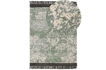 Matta Akarsu - Grön, svart, beige, 160x230 cm - Textil & mattor - Matta - Modern matta - Viskosmatta & konstsilkesmatta